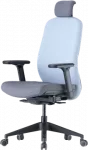 Up Up Athene ergonominė biuro kėdė Juoda, Pilkas + Mėlynas audinys