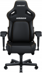 Žaidimų kėdė AndaSeat Kaiser 4 XL, juodos spalvos, medžiaga: eko oda