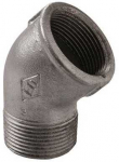 Solar Plus 45&deg; elbow juodas M/F 1/2"