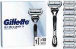 Skustuvas vyrams Gillette SkinGuard + 11 skutimosi galvučių