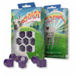 Žaidimų Kauliukų Rinkinys - Zippy Q-WORKSHOP Llama 7 Pusiau &Scaron;oninių Violetinių Kauliukų su Auksinėmis I&scaron;graviruotėmis