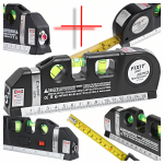 Realprices Lazerinis nivelyras su matavimo prietaisu 250 cm, 3 indikatoriai, &scaron;viesos indikatorius + baterijos
