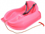 Plastikinės rogutės su atlo&scaron;u Baby Mix MINI rožinės spalvos