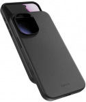 &bdquo;Epico Leather Pro Mag+&ldquo; dėklas, skirtas &bdquo;iPhone 17&ldquo;, suderinamas su &bdquo;Qi2&ldquo; ir &bdquo;MagSafe&ldquo;, juodas