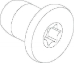 CUBIC Cilindrinės galvutės varžtas, torx, plok&scaron;čia galvute
