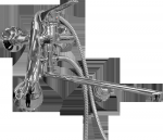 Baltic Aqua Mai&scaron;ytuvas vonios kambariui su du&scaron;u, komplektas S-5/40K Skinny