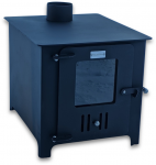 Krosnelė - židinys "Buržuika" Kalmetal 8kW su &scaron;amotu