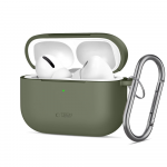 &bdquo;Tech-Protect&ldquo; silikoninis dėklas su kabliuku &bdquo;AirPods Pro&ldquo; &ndash; alyvuogių spalvos