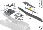 Bmw X5 F15 Kairys Medinis Centro Konsolės Dėklas Originalus 51169285061