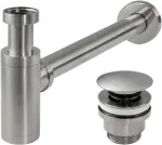Sifonas REA su Klik-klak dangteliu praustuvams universalus, Brushed Nickel