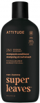 Attitude Men&acute;s maitininantis &Scaron;ampūnas and Conditioner 2in1 Super Leaves Patchouli & Bourbon (&Scaron;ampūnas & Conditioner) 415 ml 415mlml plaukų &scaron;ampūnas Vyrams