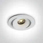 6,5W LED įleidžiamas pakreipiamas &scaron;viestuvas, baltas, 3000/3500/4000K, IP54, 11107P/W/V