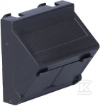 &bdquo;Kontakt-Simon K45&ldquo; dviguba duomenų perdavimo lizdo plok&scaron;tė 2xRJ įstrižai su sklende, pilko grafito - KB80/14