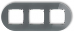 Karlik Elektrotechnik 28-28-IRSO-3 ICON Universalus trigubas apvalus rėmas - stiklo efektas (rėmas: grafito dugnas: grafitas matinis) 28-28-IRSO-3