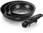Haeger PA-C04.021A Easy Fit Pans frying pan set with removable handle 3pcs