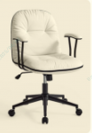 Promotions Biuro kėdė, 63x63x84.5-94.5 cm, balta, dirbtinė oda