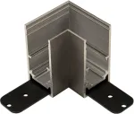 Pavir&scaron;inio magnetinės sistemos ZAMBELIS bėgelio horizontalus kampinis sujungimas, tamsaus sidabro sp., 48V, 2082NCK-C2