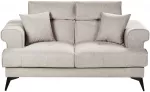 Beliani 2 vietų sofa SKIVE smėlio spalvos ir pilkos spalvos