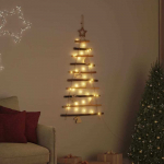 Kalėdų eglutė su 30 LED Natūrali 90 cm masyvi uosio mediena