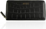 Solier Genuine leather woman s laptop bag FL25 juodas with snake pattern