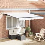 Skėtis Audinys su Balta 350 x 250 cm Poliesteris