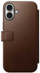 Nomad Modern Leather dėklas, rudos spalvos - Apple iPhone 16 Plus