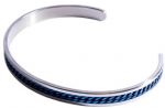 Marc Malone Men's open steel bracelet Dante Link MCGB6122