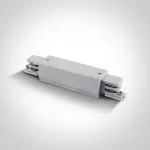 3 fazių bėgelio sujungimas, baltas su užmaitinimo galimybe, 41010A/W