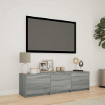 TV staliukas TV spintelė su LED su LED Pilka Sonoma 140 x 34 x 40 cm