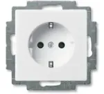 ABB-basic55 Schuko lizdas, baltas, 16A, 1 modulis, pridedamas dangtelis su apsauga nuo vaikų