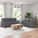 Sofa Sofos komplektas 2 vnt. Tamsiai pilka Audinys