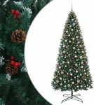 Dirbtinė lankstoma Kalėdų eglutė su žaisliukais 500 cm 900 LED