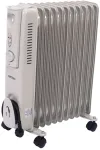 Kraftdele Kraft & Dele Elektrinis tepalinis radiatorius &scaron;ildytuvas KD6511, 3 &scaron;ildymo lygiai, 2500 W, 11 skyrių, spalva: pilka