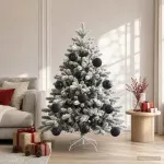 Kalėdinių rutulių rinkinys XXL 3 vnt. Juoda &Oslash; 25 cm Plastmasė