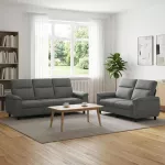 Sofa Sofos komplektas 2 vnt. Tamsiai pilka Audinys