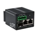 &Scaron;akotuvas Switch Exsys EX-62010PoE-SFP Micro 2+1 prievadų pramoninis Gigabit SFP PoE+ komutatorius, nevaldomas