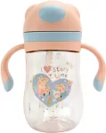 Nuby - Peppa Pig 1P Evie Straw Cup - Rožinė - 240 ml