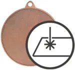 Detal Metalinis medalis su graviravimu ant laminato