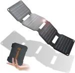 FlexSolar sulankstomas saulės įkroviklis 10 W su USB jungtimi, 5 V, IP67 E10-MINI