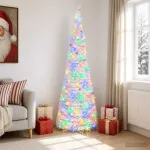 I&scaron;skleidžiama Kalėdų eglutė su LED lemputėmis 180 cm 150 LED