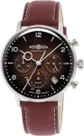 Zeppelin vyri&scaron;kas laikrodis Solar Chronograph Lz129 Hindenburg Dark Raudona 8086-2_n, raudonas / raudonas, sportinis