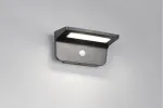 Reality Leuchten Atico R24696132 Led lauko sieninis &scaron;viestuvas su saulės baterija, plastikas, juodas matinis, 8 W Led, hibridinis saulės/baterijos, prieblandos jutiklis, judesio jutiklis