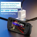 Usb-c 100w Kampinis Laidas, 10gbps Duomenims, 4k Vaizdui (2m)