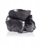 Sleepy Cat Juodas Metallic vazonas 12 cm Katės dekoracija