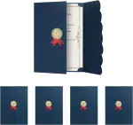 Sertifikatų aplankas A4 sertifikatų aplankas su 5 įmauėmis sertifikatų laikiklis apsauginis vir&scaron;elis kartoninis sertifikatų popieriaus aplankas diplomo dokumento sertifikato vir&scaron;elis popierinis sertifikatų aplankas