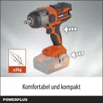 Powerplus Power plus dual power powdp20400-1/2 colio akumuliatorinis smūginis veržliaraktis, 3300 sūkių per minutę ir 350 nm, be akumuliatoriaus ir įkroviklio