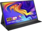 Hamtysan Ne&scaron;iojamas monitorius 15.6 colių Fhd 1080p Usb C Hdmi žaidimų itin plonas Ips ekranas su i&scaron;maniuoju dėklu garsiakalbiu, Hdr Plug & Play, i&scaron;orinis monitorius ne&scaron;iojamam kompiuteriui