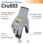 Dex Fit lengvi darbo pir&scaron;tinės Fn330, 3d patogus tvirtas sukibimas, plonos, lanksčios, tamprios nailono, spandekso, patvarios, vandens pagrindo, nitrilo putos, skalbiamos ma&scaron;inoje, pilkos, Fn 330