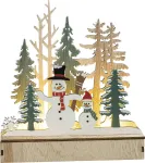 Medinė Kalėdinė Diorama su Led Ap&scaron;vietimu Cd51-1110