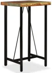 Baro stalas, perdirbtos medienos masyvas, 60x60x107cm